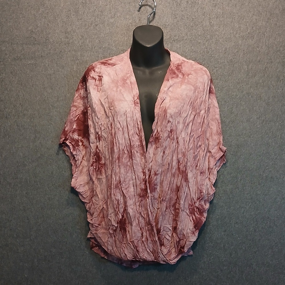 M tie dye faux wrap top boho hippie whimsygoth layer cottage witch beach  gypsy